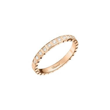 Chopard Ice Cube ring in rose gold and diamonds