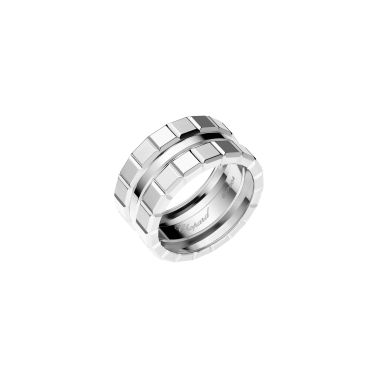 Bague Chopard Ice Cube grand modèle en or blanc