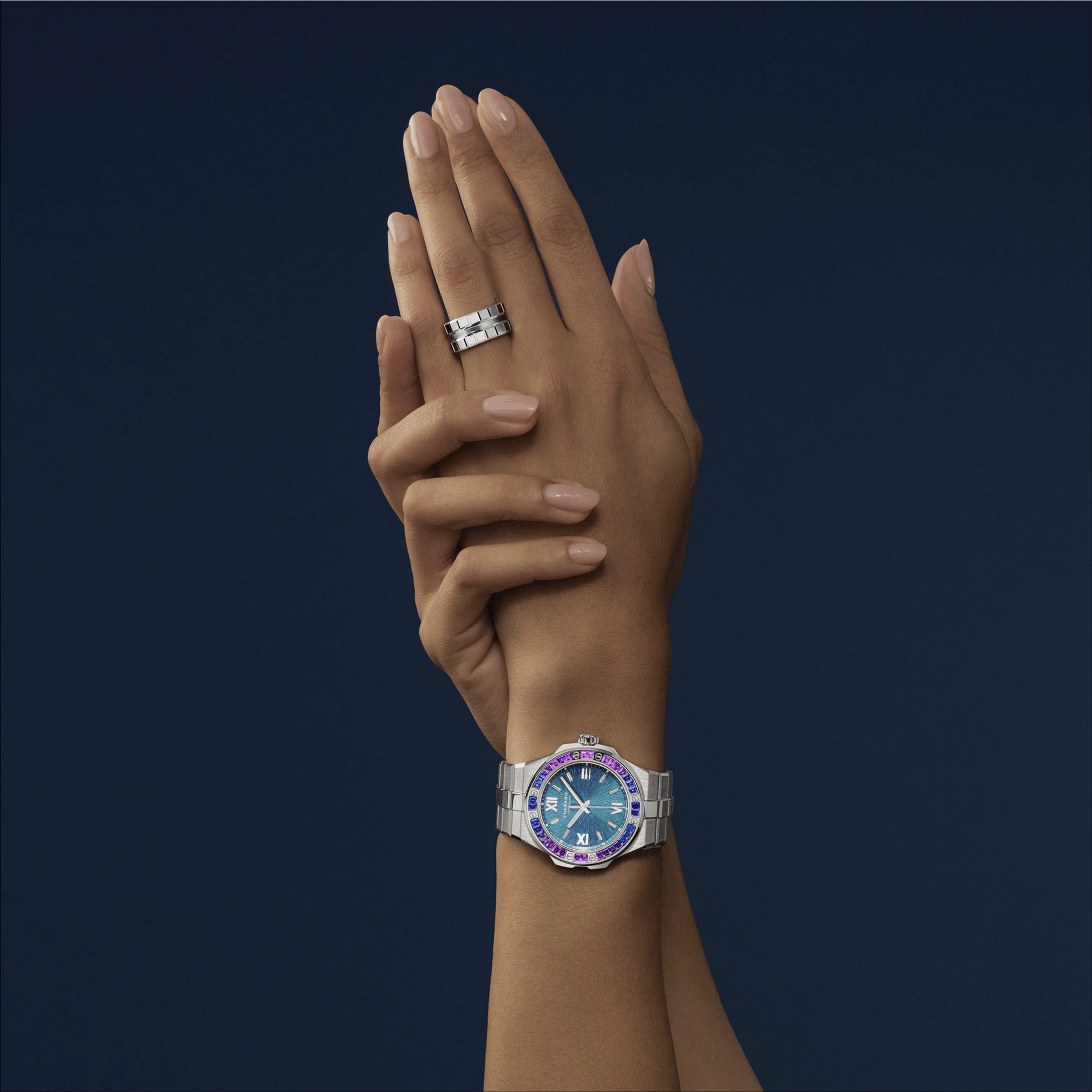 Chopard Ice Cube large ring in white gold