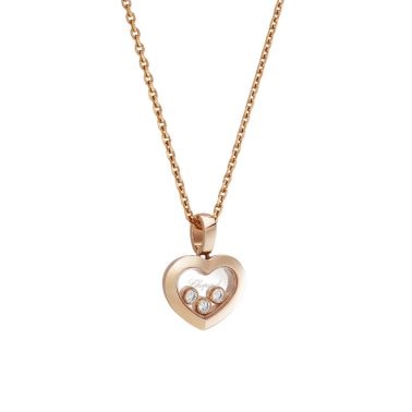 Chopard Happy Diamonds necklace in rose gold and diamonds