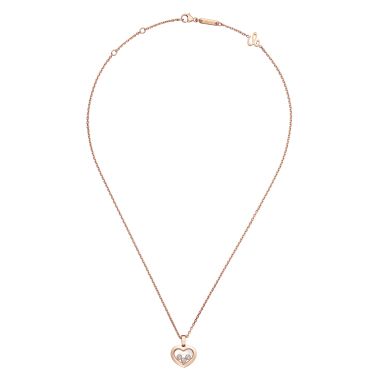 Chopard Happy Diamonds necklace in rose gold and diamonds