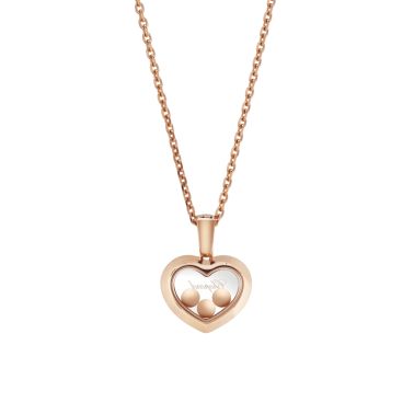 Chopard Happy Diamonds necklace in rose gold and diamonds