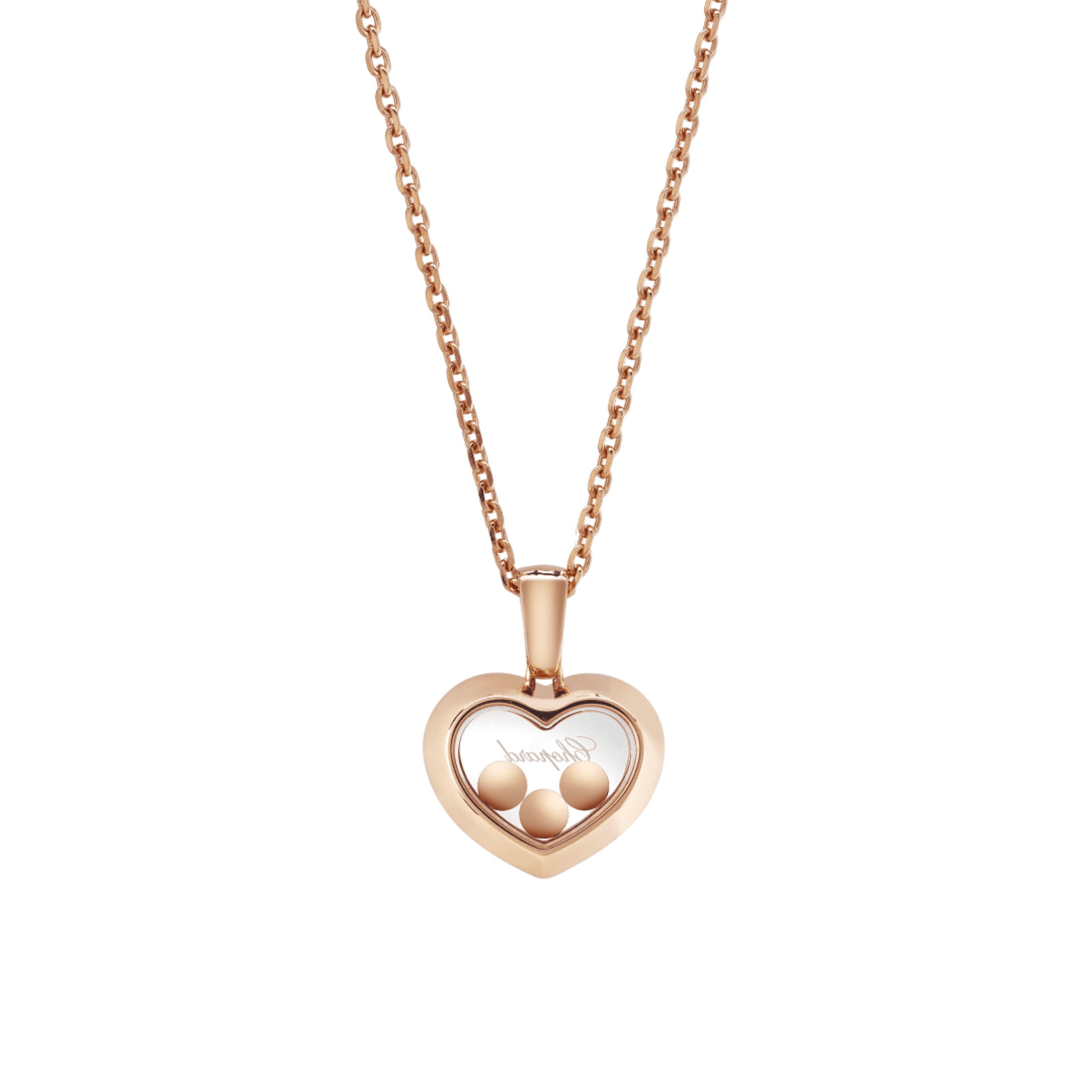 Chopard Happy Diamonds necklace in rose gold and diamonds