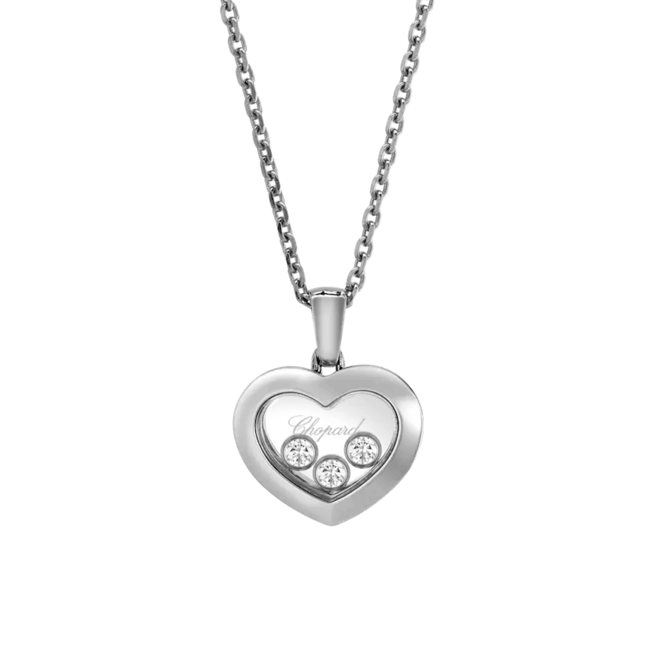 Chopard Happy Diamonds necklace in white gold and diamonds