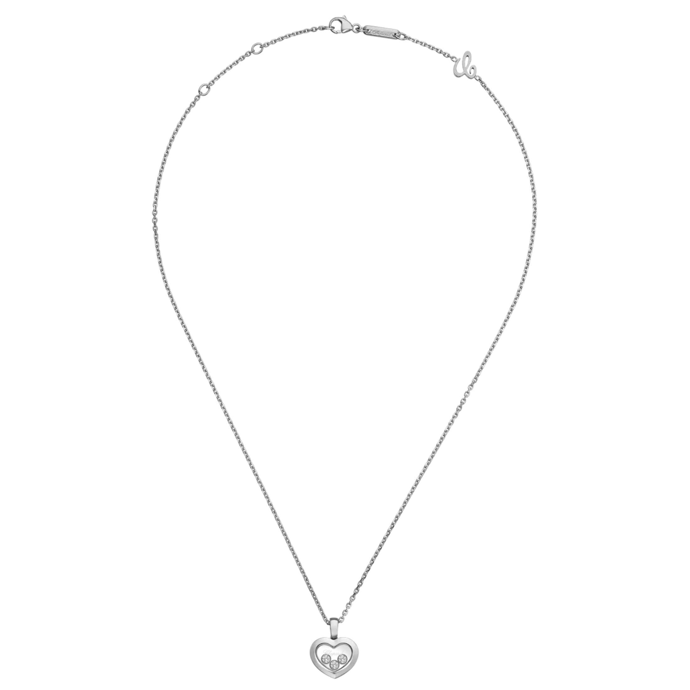 Chopard Happy Diamonds necklace in white gold and diamonds