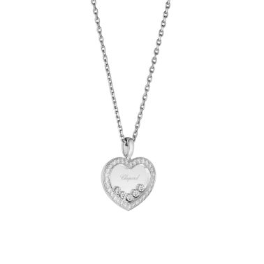 copy ofChopard Happy Diamonds necklace in white gold and diamonds