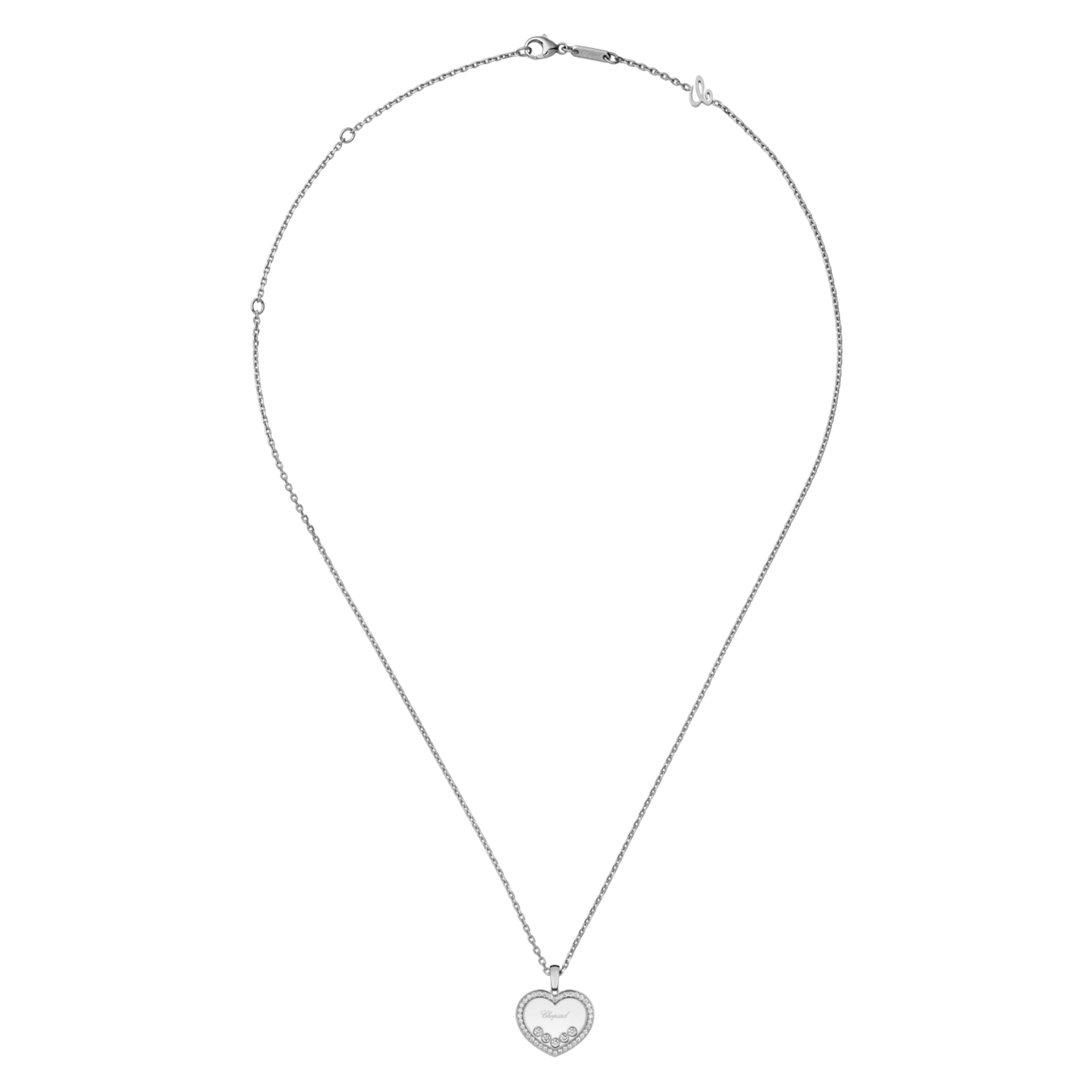 copy ofChopard Happy Diamonds necklace in white gold and diamonds