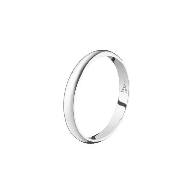 Alliance femme Lepage Prémisse demi-jonc confort en or blanc