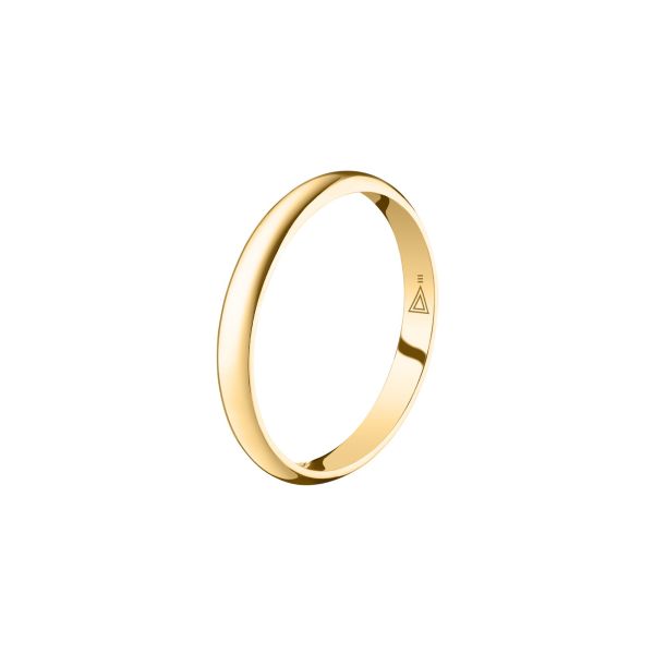 Lepage 2 mm Prémisse wedding ring yellow gold