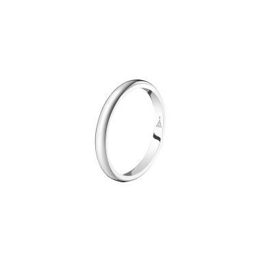 Lepage Prémisse men's wedding ring, half bangle bracelet in white gold