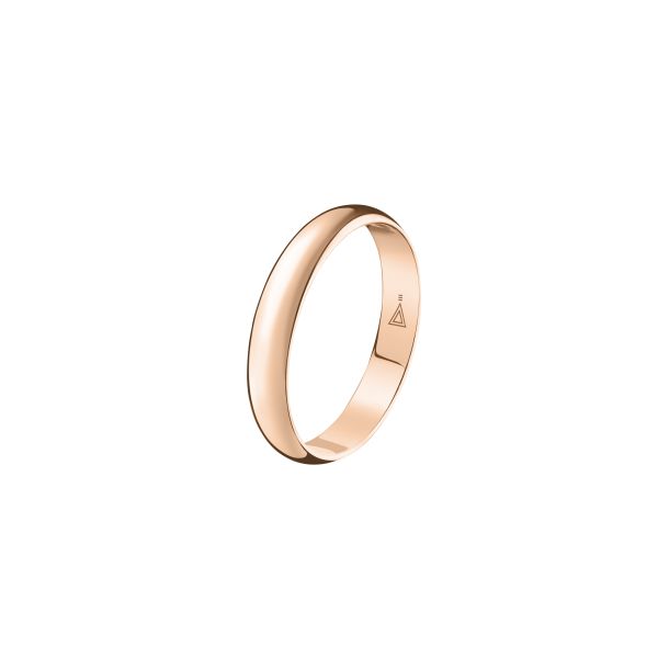 Lepage Prémisse men's wedding ring, half bangle bracelet in rose gold