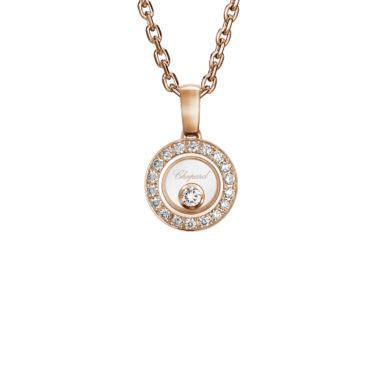 Chopard Happy Diamonds pendant in rose gold and diamonds