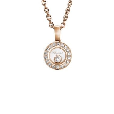 Chopard Happy Diamonds pendant in rose gold and diamonds