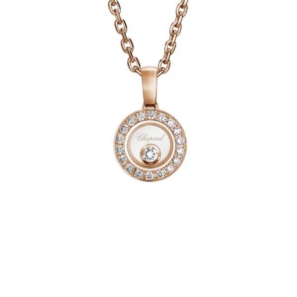 Pendentif Chopard Happy Diamonds en or rose et diamants