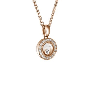 Chopard Happy Diamonds pendant in rose gold and diamonds