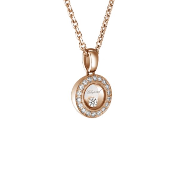 Pendentif Chopard Happy Diamonds en or rose et diamants