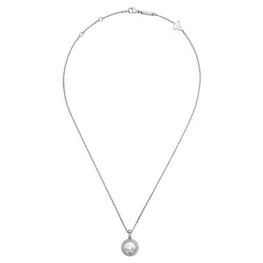 Chopard Happy Diamonds necklace in white gold and diamond pavé