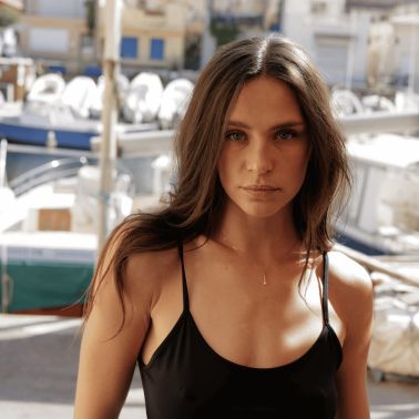 Collier Claverin Kiss Line en or jaune et perle blanche