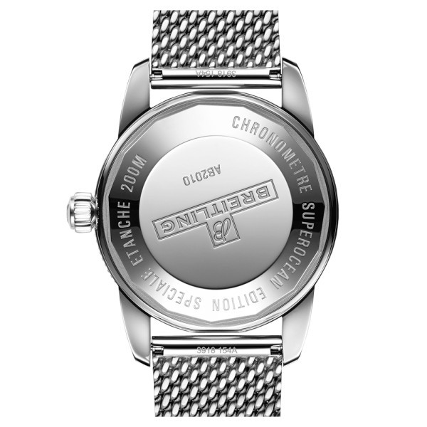 Montre Breitling Superocean Heritage II B20 automatique cadran noir bracelet maille milanaise 42 mm