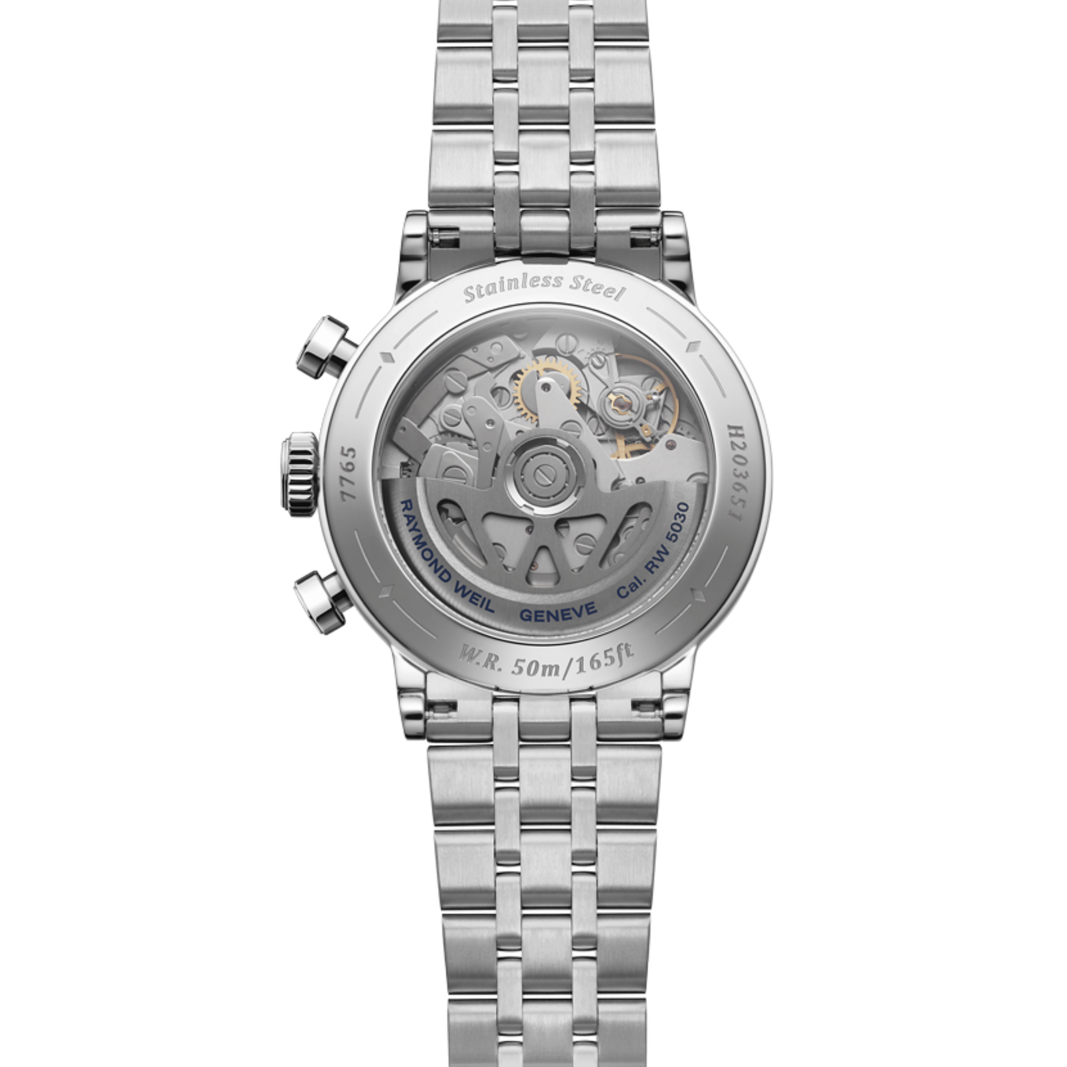 Raymond Weil Millesime Chronograph Tri-Compax automatic blue dial steel bracelet 39,5 mm