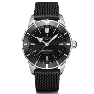 Montre Breitling Superocean Heritage II B20 automatique cadran noir bracelet caoutchouc 44 mm AB2030121B1S1