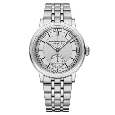 Raymond Weil Millesime Automatic Small Seconds silver dial steel bracelet 39,5 mm