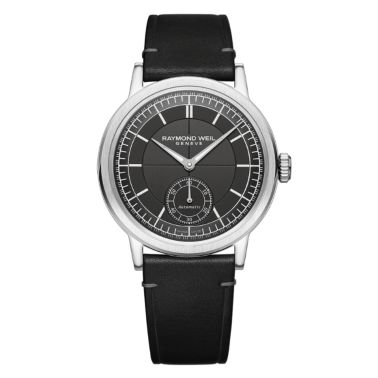 Raymond Weil Millesime Automatic Small Seconds anthracite dial leather strap 39,5 mm