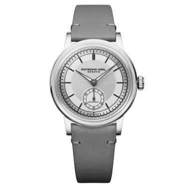 Raymond Weil Millesime Automatic Small Seconds silver dial leather strap 35 mm