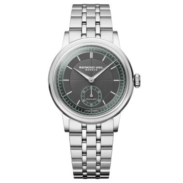 Montre Raymond Weil Millesime Automatique Petite Seconde cadran anthracite bracelet acier 35 mm
