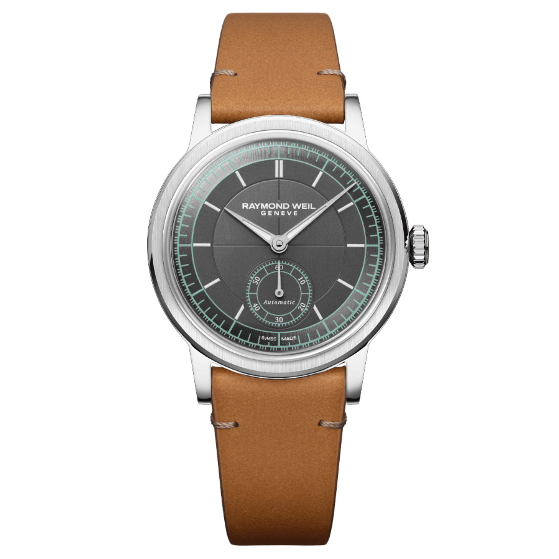 Raymond Weil Millesime Automatic Small Seconds anthracite dial leather strap 35 mm