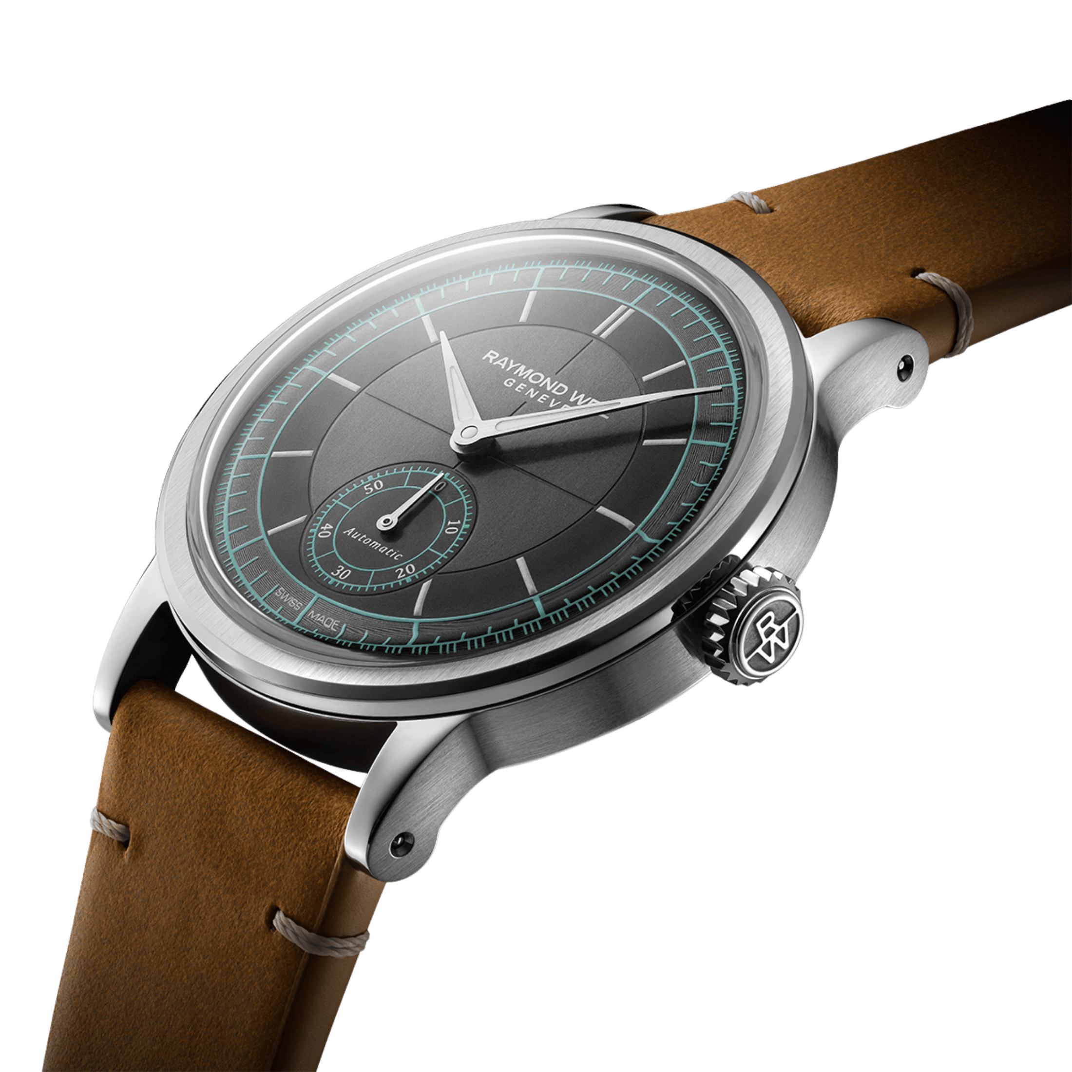 Raymond Weil Millesime Automatic Small Seconds anthracite dial leather strap 35 mm