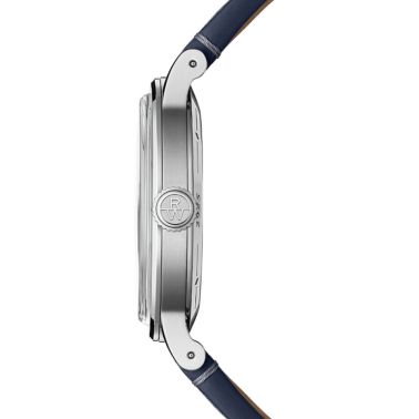 Montre Raymond Weil Millesime Automatique Seconde Centrale cadran bleu bracelet cuir 39,5 mm