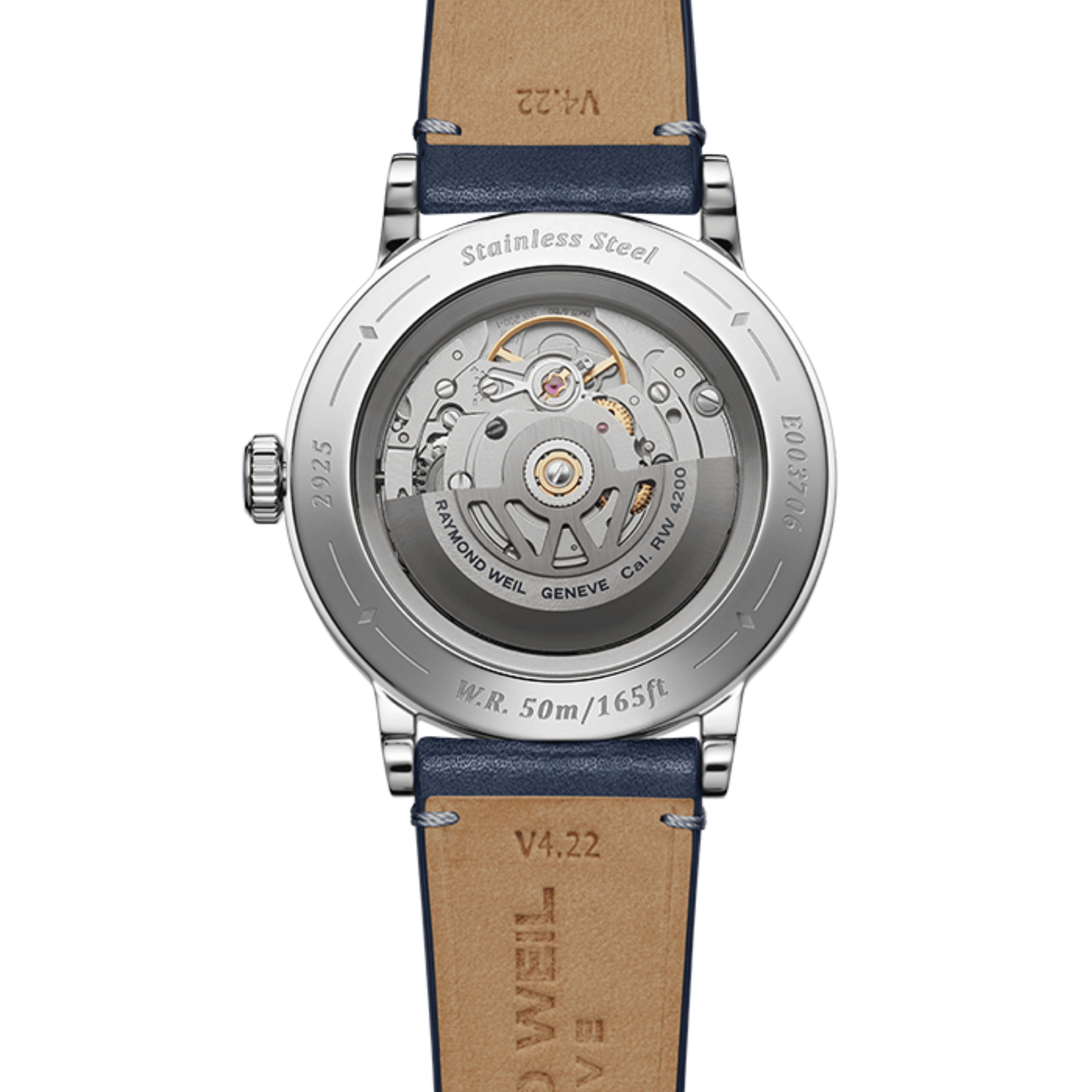 Montre Raymond Weil Millesime Automatique Seconde Centrale cadran bleu bracelet cuir 39,5 mm