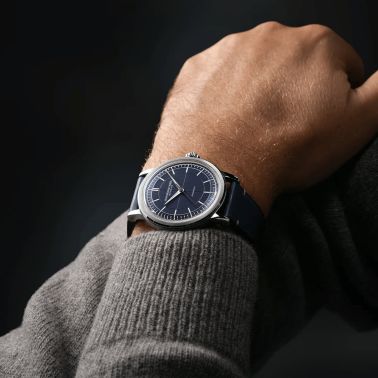 Raymond Weil Millesime Automatic Central Seconds blue dial leather strap 39,5 mm