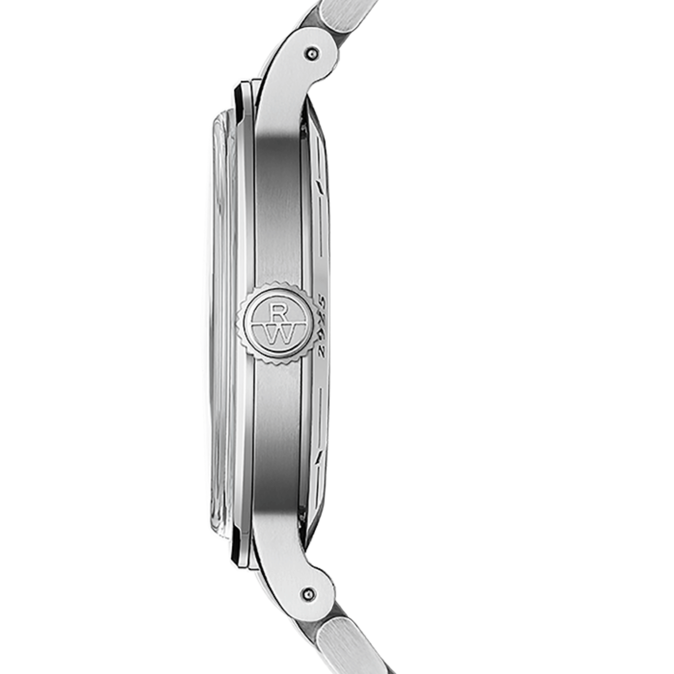 Montre Raymond Weil Millesime Automatique Seconde Centrale cadran saumon bracelet acier 39,5 mm