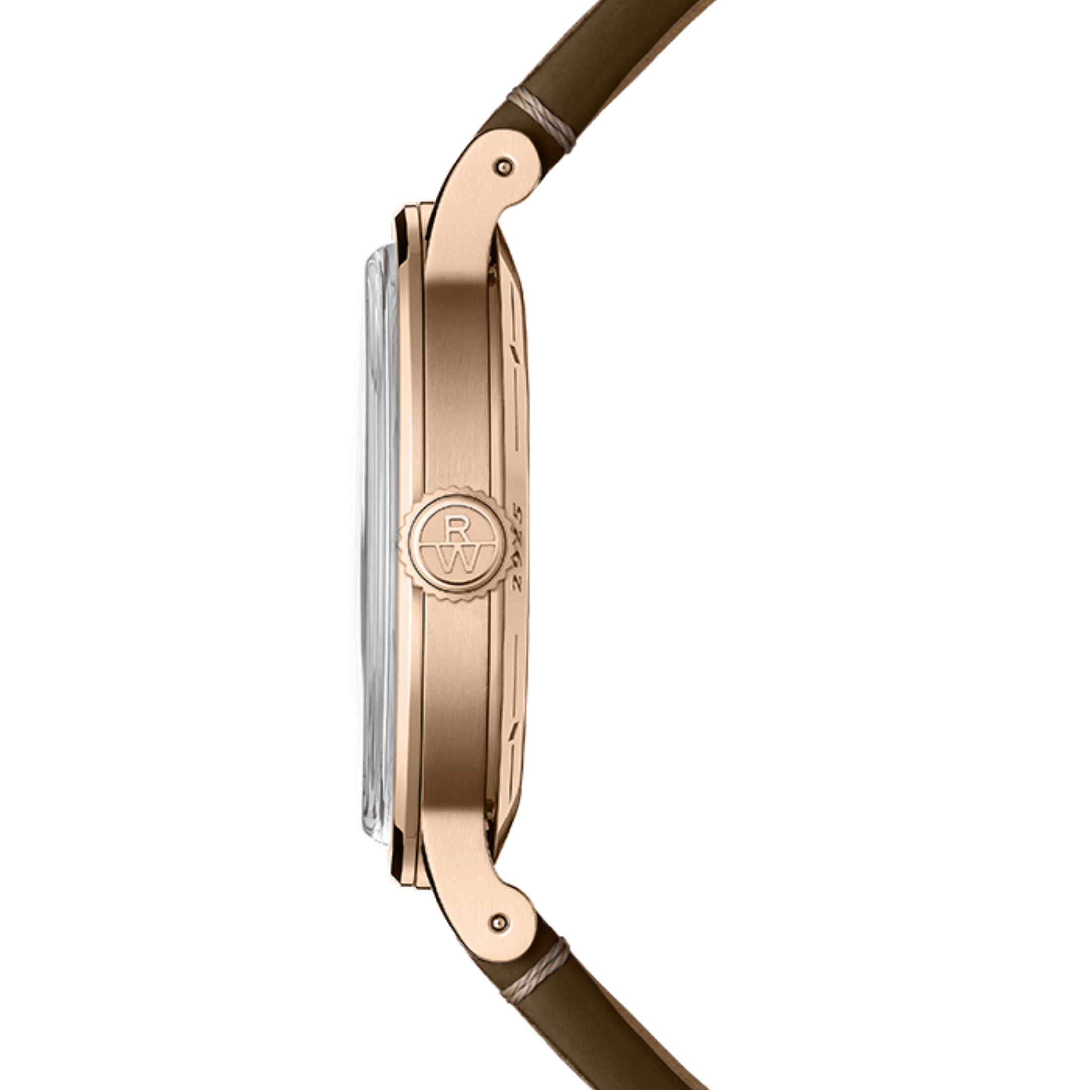 Montre Raymond Weil Millesime Automatique Seconde Centrale PVD Or rose cadran argenté bracelet cuir 39,5 mm