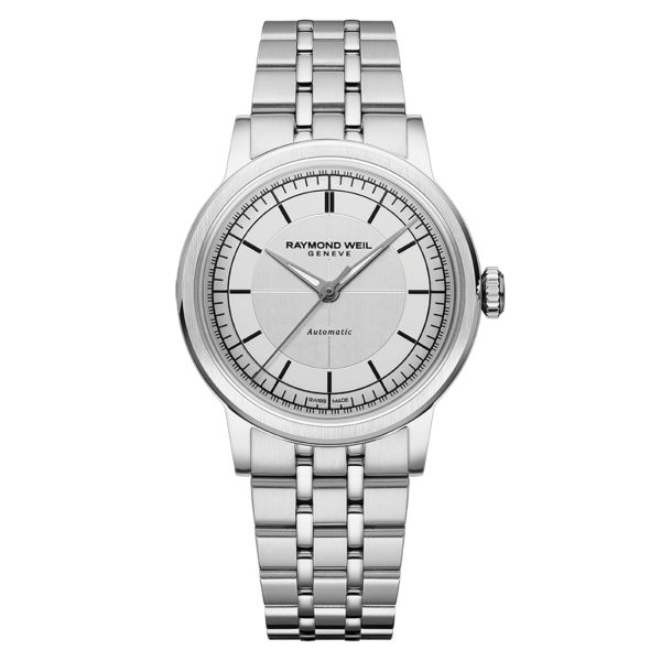 Raymond Weil Millesime Automatic Central Seconds silver dial steel bracelet 35 mm