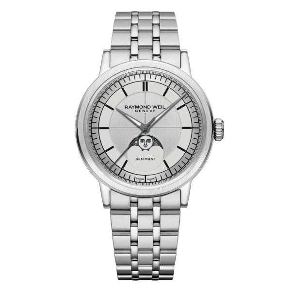 copy ofRaymond Weil Millesime Automatic Small Seconds silver dial steel bracelet 39,5 mm