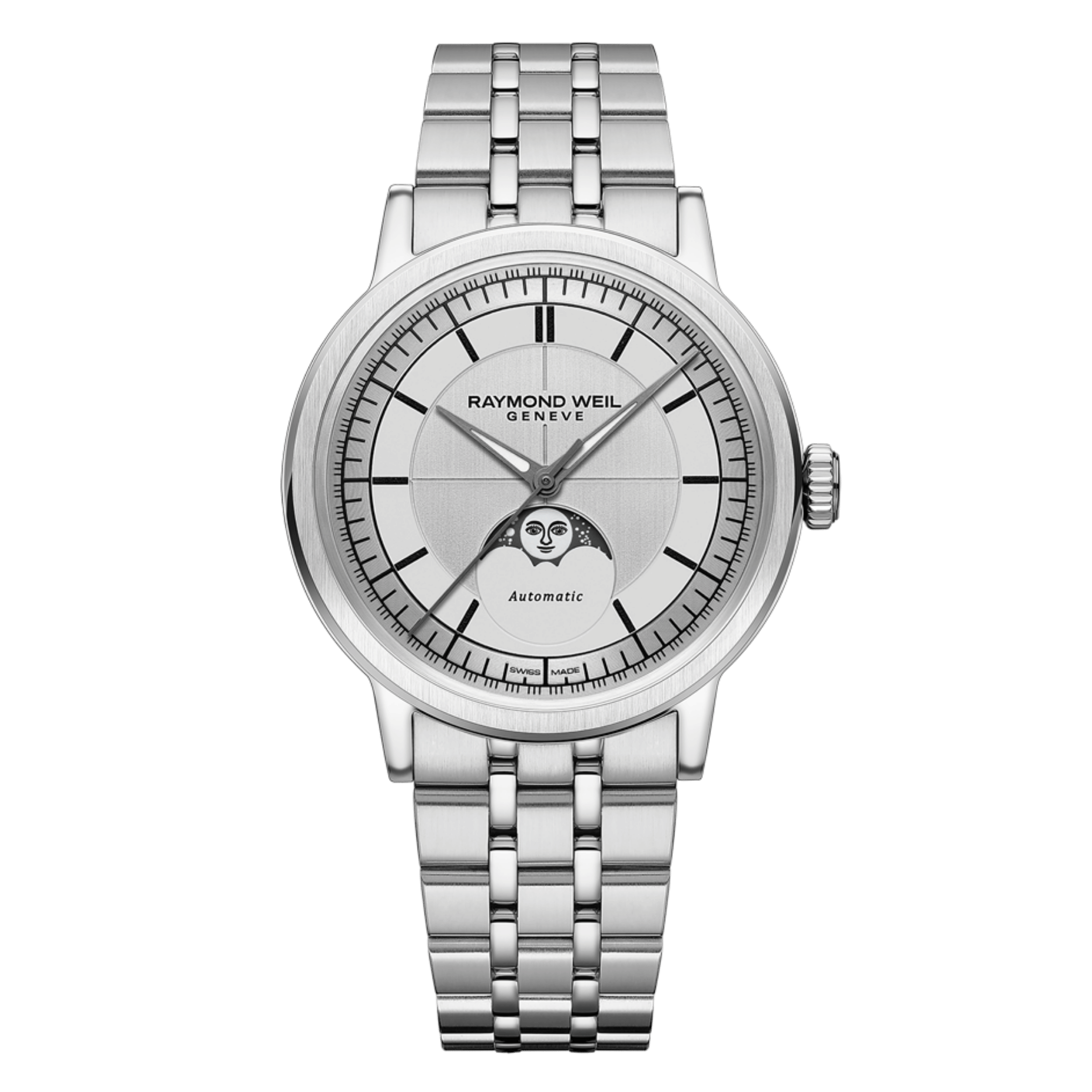 copy ofRaymond Weil Millesime Automatic Small Seconds silver dial steel bracelet 39,5 mm