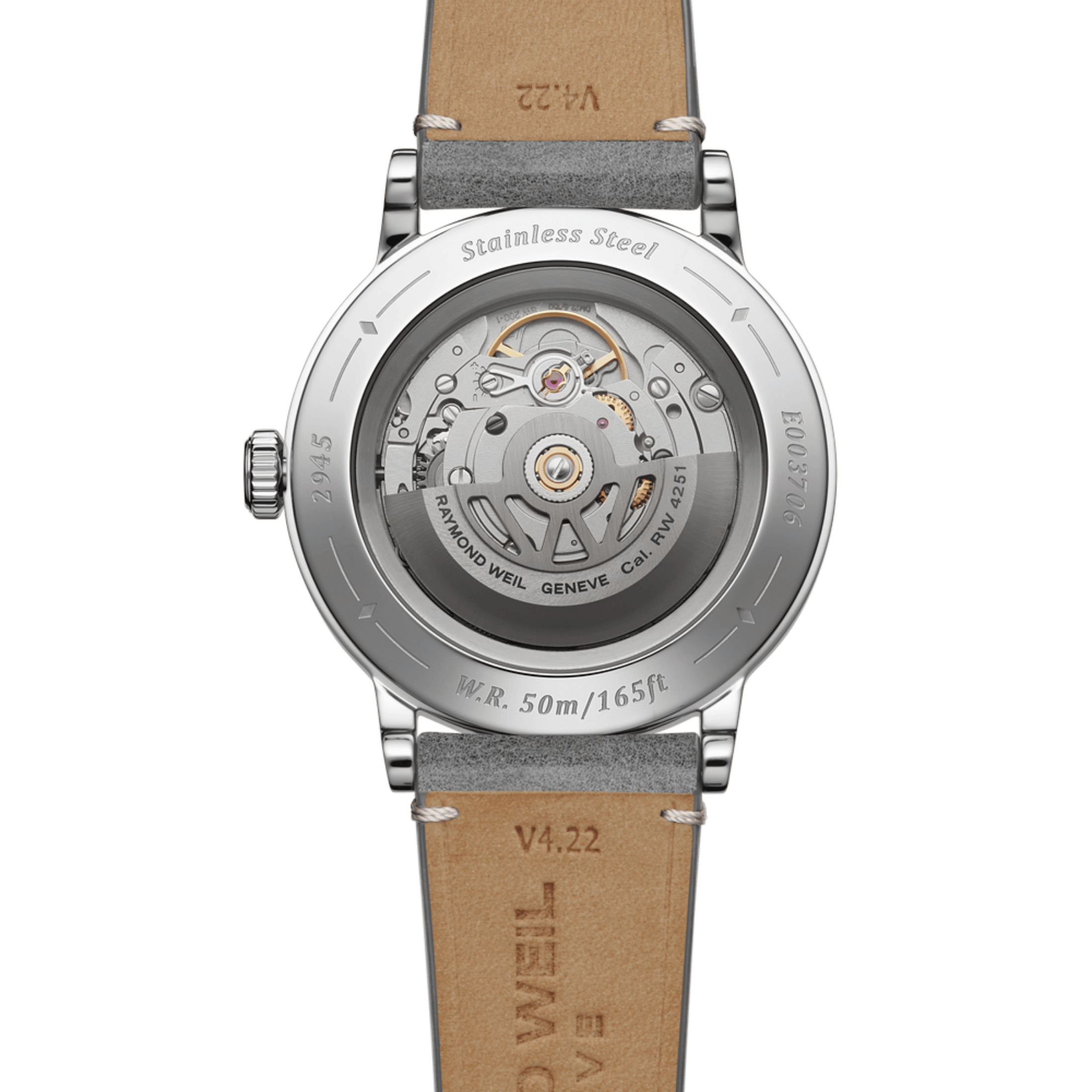 Raymond Weil Millesime Automatic Moon Phase silver dial leather strap 39,5 mm