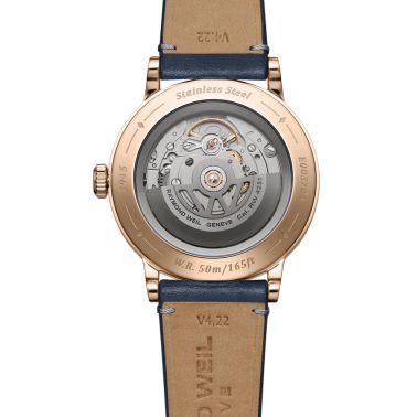 Raymond Weil Millesime Automatic Moon Phase PVD Rose gold blue dial leather strap 39,5 mm