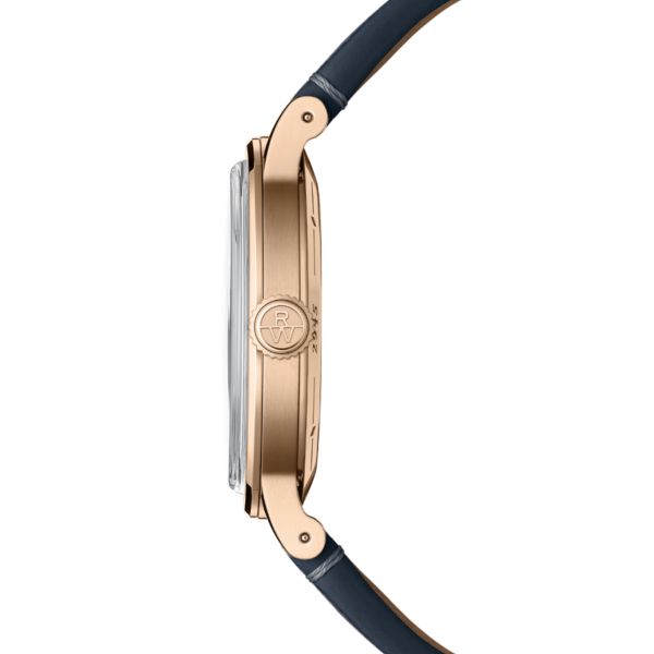 Raymond Weil Millesime Automatic Moon Phase PVD Rose gold blue dial leather strap 39,5 mm