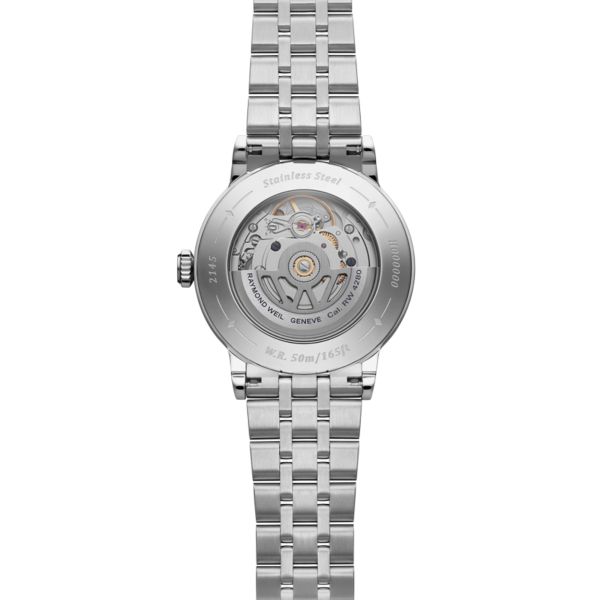 Raymond Weil Millesime Automatic Moon Phase Diamonds blue dial steel bracelet 35 mm