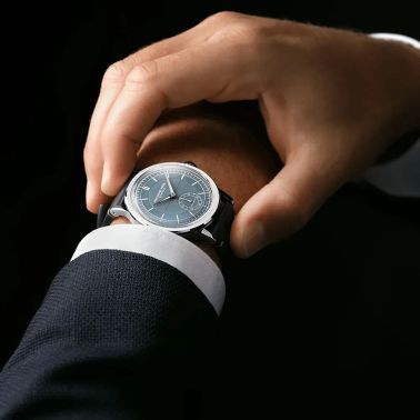 Raymond Weil Millesime Automatic Small Seconds blue dial leather strap 39,5 mm