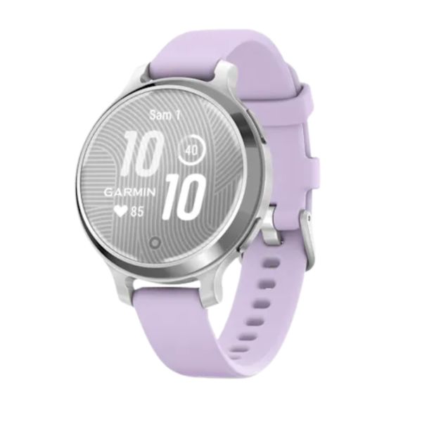 Montre Garmin Lily 2 Active Silver bracelet silicone Lilas 38 mm