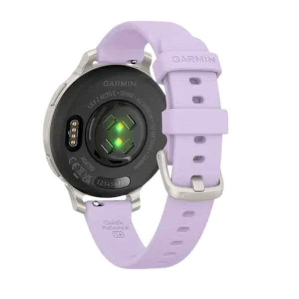 Garmin Lily 2 Active Watch with Lilac Silicone Strap, 38 mm