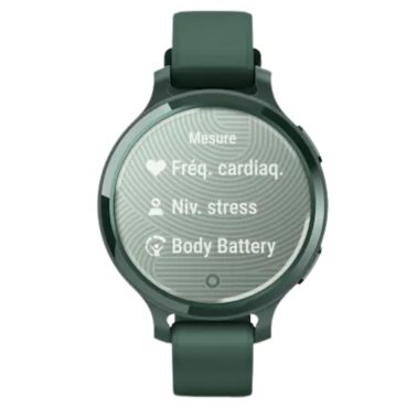 Garmin Lily 2 Active Jasper Green watch with green silicone strap, 38 mm