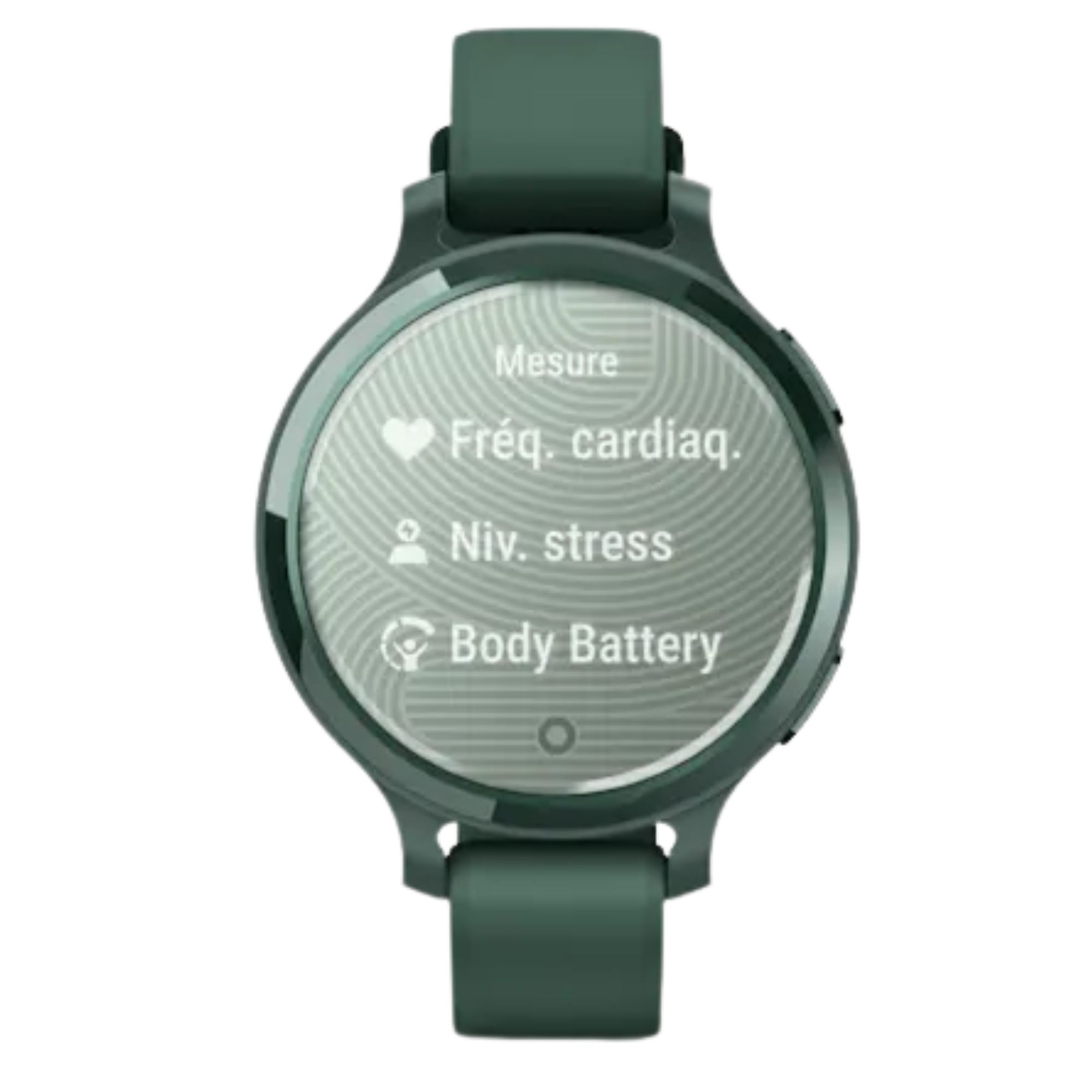 Garmin Lily 2 Active Jasper Green watch with green silicone strap, 38 mm