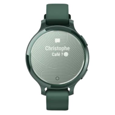 Garmin Lily 2 Active Jasper Green watch with green silicone strap, 38 mm
