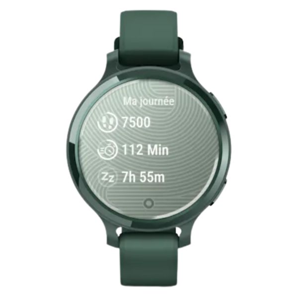 Garmin Lily 2 Active Jasper Green watch with green silicone strap, 38 mm